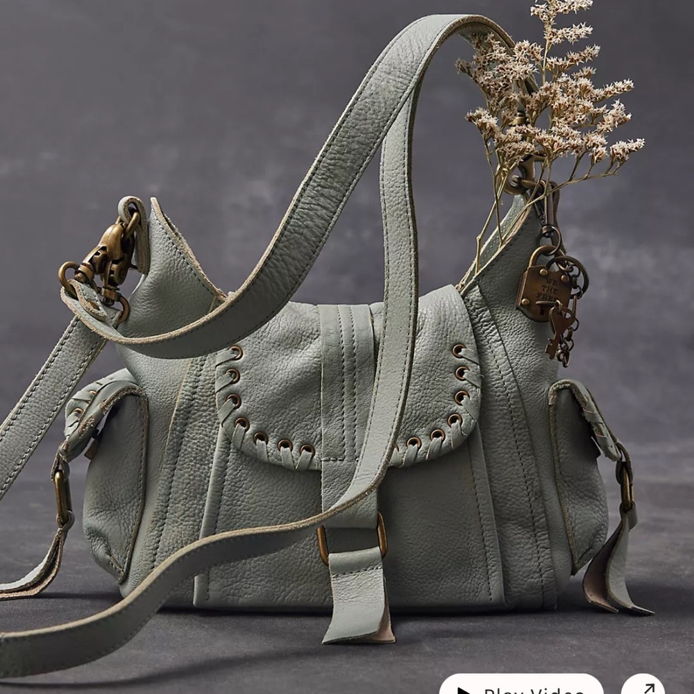 We The Free Baby Leigh Distressed Tote - Aqua Haze